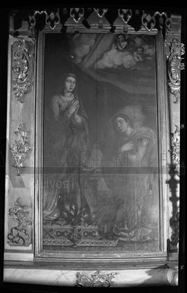 "Anunciação da Virgem", na capela-mor da Igreja do Carmo