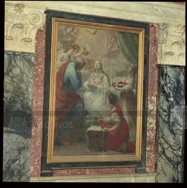 "Nascimento da Virgem" - pintura da capela-mor