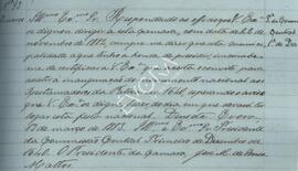 Oficio a aceitar o convite para a cerimónia de inauguração do Monumento Nacional aos Restauradores da Pátria, de 1640