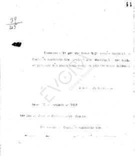 Livro de correspondência expedida de 1918