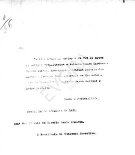 Livro de correspondência expedida de 1922