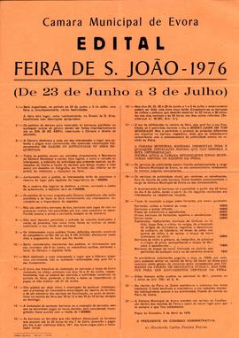 Edital da Feira de S. João