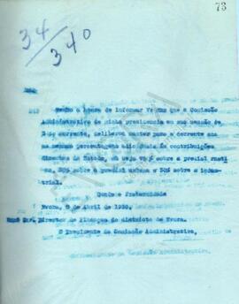 Livro de correspondência expedida de 1930