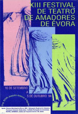 Cartaz de espetáculo - XIII Festival de Teatro de Amadores de Évora