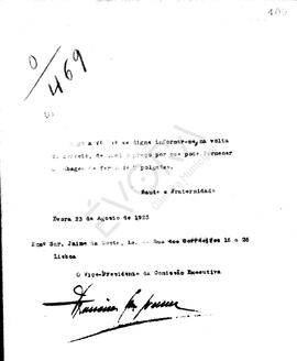 Livro de correspondência expedida de 1923