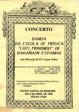 Cartaz de espetáculo - Concerto Banda da Escola de Musica "Luis Morondo" de Barañain - ...