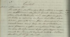 Cópia do edital a anunciar as datas da Feira de Gado 1854