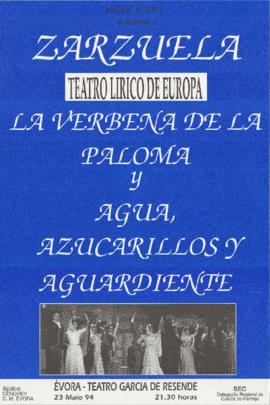 Cartaz de espetáculo - Zarzuela - Teatro Lírico de Europa