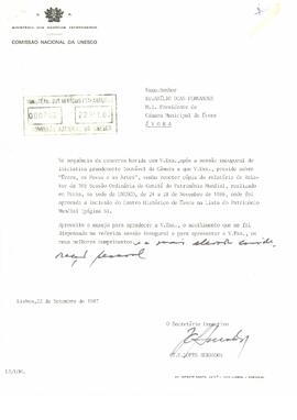 Classificação de Évora a Património Mundial