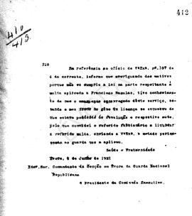 Livro de correspondência expedida de 1921