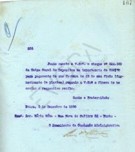 Livro de correspondência expedida de 1930