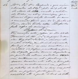 Relatório das obras municipais entre 1862 e 1863