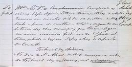 Relatório das obras municipais entre 1859 e 1860