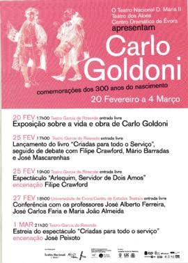 Cartaz de espetáculo -Carlo Goldoni