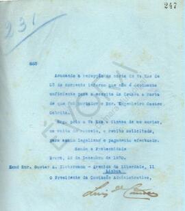 Livro de correspondência expedida de 1930