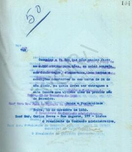 Livro de correspondência expedida de 1930