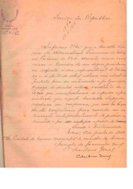 Livro de correspondência recebida de 1912