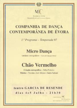 Cartaz de espetáculo - Companhia de Dança Contemporânea de Évora