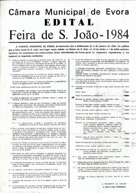 Edital da Feira de S. João