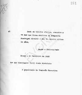 Livro de correspondência expedida de 1922