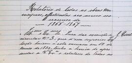 Relatório das obras municipais entre 1866 e 1867