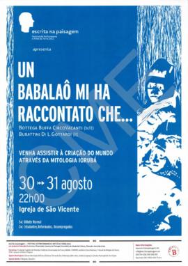 Cartaz de espetáculo - Festival de Performance e Artes da Terra 2012 - Un Babalaô Mi Ha Raccontat...