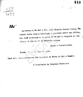 Livro de correspondência expedida  de 1919