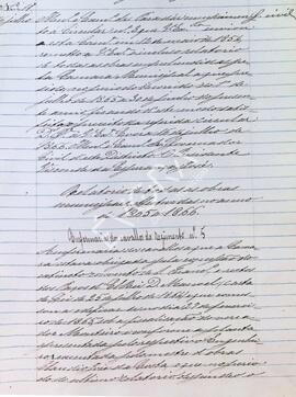 Relatório das obras municipais entre 1865 e 1866