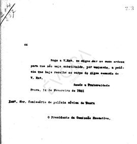 Livro de correspondência expedida de 1921