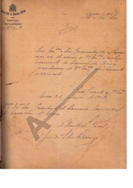 Livro de correspondência recebida de 1907