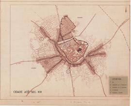 Localização dos Conventos de S. Francisco e S. Bento de Castris  no séc. XIII fora dos muros e S. Domingos no século XIV.