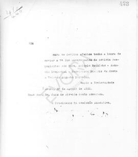 Livro de correspondência expedida de 1922