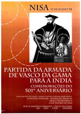Cartaz de espetáculo - Partida da Armada de Vasco da Gama para a India - Comemorações do 501º Ani...