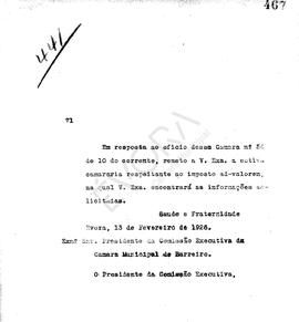 Livro de correspondência expedida de 1926