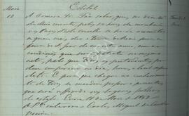 Cópia de edital da Feira de S. João 1857