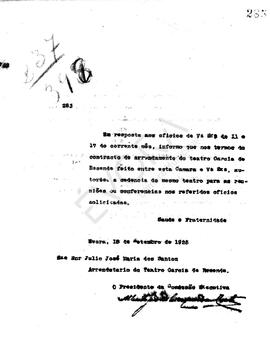 Livro de correspondência expedida de 1925
