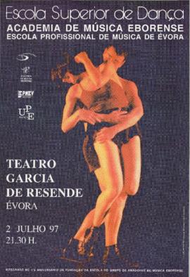 Cartaz de espetáculo - Escola Superior de Dança - Academia de Música Eborense - Escola Profission...
