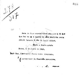 Livro de correspondência expedida de 1923