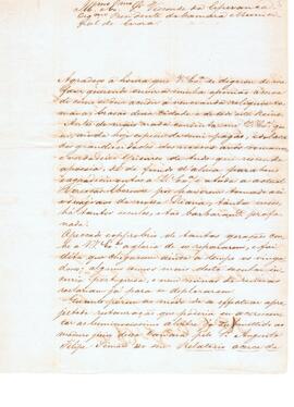 Carta sobre obras a efetuar no Templo Romano no século XIX.