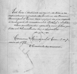 Livro de correspondência expedida 1899