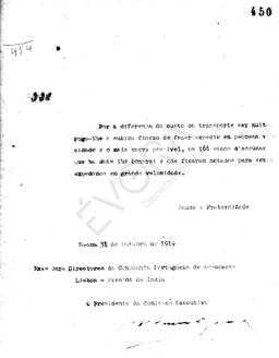 Livro de correspondência expedida de 1919