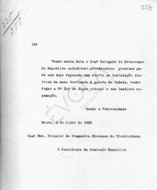 Livro de correspondência expedida de 1922