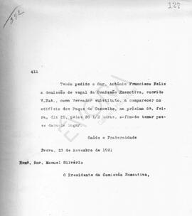 Livro de correspondência expedida de 1921