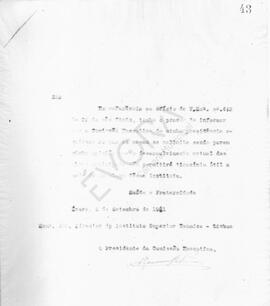 Livro de correspondência expedida de 1921