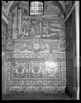 "Ensinar os ignorantes", painel de azulejos representando uma das dez obras das Misericórdias