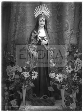 Imagem de Nossa Senhora das candeias em igreja não identificada