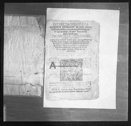 Reprodução de um documento eclesiástico impresso em latim da Biblioteca Pública de Évora