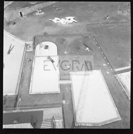Vista aérea da piscina das crianças