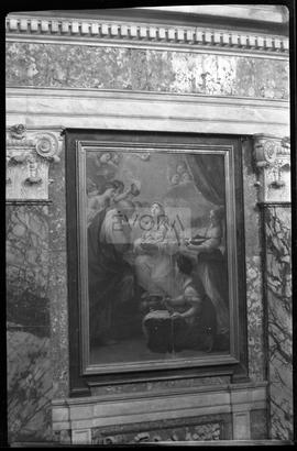 Pintura representando "Nascimento da Virgem", existente na Capela-mor