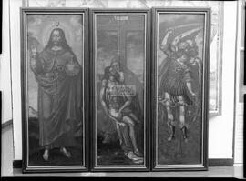Pintura "Cristo Salvador, Pietá e S. Miguel"